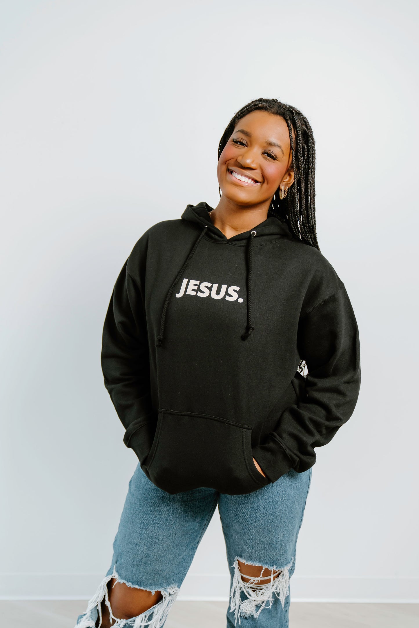 Jesus. Hoodie Black